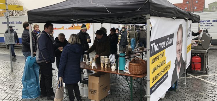 Angrillen auf dem Markt